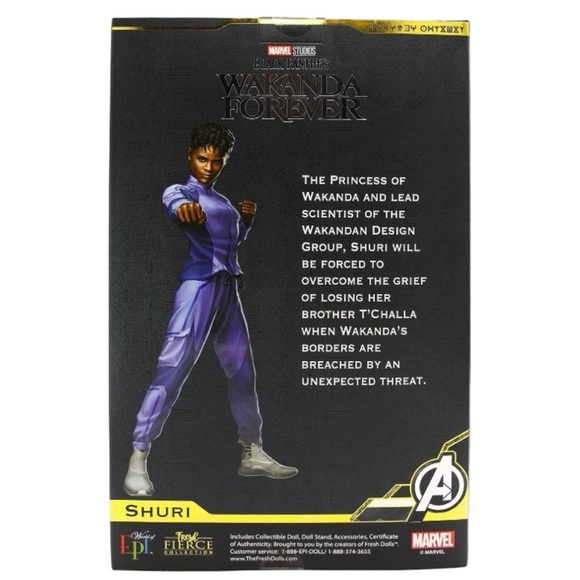 Marvel Black Panther Wakanda Forever Shuri Fashion Doll - Picture 5 of 7